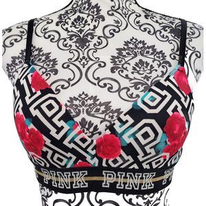 Victoria’s Secret Pink Wear Everywhere Wireless Lightly Lined Floral Roses 34A